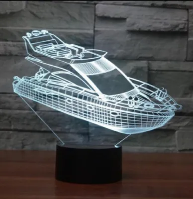 AWGallery - Lampu Tidur LED 3D Acrylic Transparant Hadiah Lampu Meja Acrylic LED kado ulang tahun