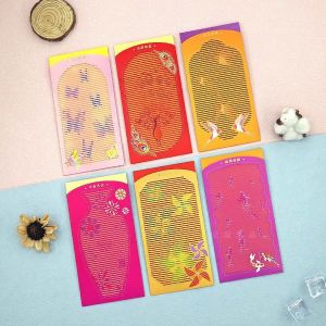 EAURA 2Pcs/set กระเป๋าใส่เงิน ซองจดหมายสีแดงจีน ของตกแต่งวันตรุษจีน ปี2024มังกรจีน กระเป๋าเงินนำโชค สร้างสรรค์และสร้างสรรค์ ดอกไม้ไฟที่สวยงาม อุปกรณ์เทศกาลฤดูใบไม้ผลิ ของขวัญสำหรับเด็ก