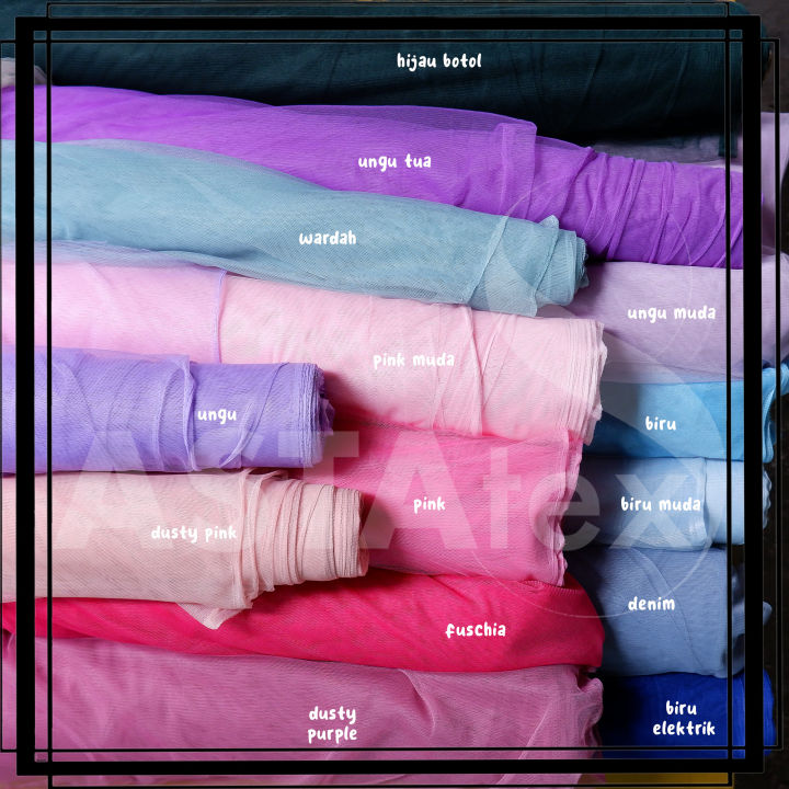 2.KAIN TILE POLOS HALUS /SOFT TULLE