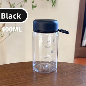 NOBLELYN 400/550ml Student Water Cup Transparent With Portable Lanyard Water Bottle INS Large Capacity Sports Water Cup Outdoor Sports