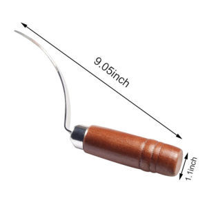 Coconut Tool Stainless Steel Coconut Meat Removal Durable Wooden Handle Coconut Opener for Kitchen Coconut Meat Remover