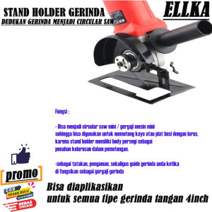 DudukanGerinda Base Stand Holder Meja Angle Grinder Drill Bracket /Merubah fungsi mesin gerinda tangan menjadi circular saw mini