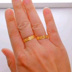 Cincin Copper Belah Rotan Saiz 11 14 Emas 916 Yon Hing