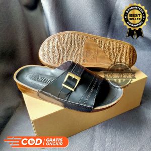 Sandal Indrian 01 Tan/Sandal Slop Pria/Sandal Slide Pria/Sandal Kulit Pria/Sandal Kulit Murah/Sandal Selop Pria/Sandal Slip On Pria/Sandal Indian/Promo Sandal Murah/Sandal Kulit Terbaru