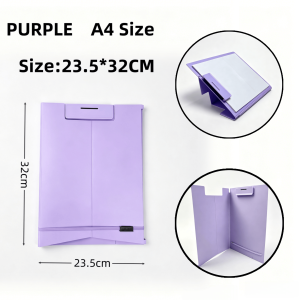 A4 Foldable Clipboard Standing Folder with Strap Standing File Folder Document Organizer For Office