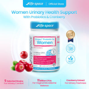 【Support Urinary Health】Life Space Urogen Probiotic For Women 60 Capsules(EXP:02/2027) with Cranberry Improve Urinary Tract Health Reduce Cystitis 女性益生菌 女士护理乳酸杆菌蔓越莓