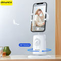 Awei X48 Pan-Tilt Anti-Shaking Gimbal Stabilizer for Smartphone Reinforced Ultra-Stable 360° Rotating AI Auto Face Tracking Gesture Control No App Phone Cellphone Selfie Stick For Recording Video Live Vlogging Tiktok. 