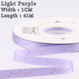 1cm (45 Yard/Roll) Ribbon Just For You Fashion Gift Packaging Handmade DIY Romantic Letter Ribbon