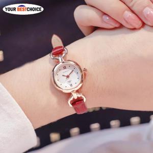 Women Girl Simple Quartz Wrist Watch PU Leather Strap Mini Thin Dial Watches Quartz Women Wristwatch Korean Version of Simple Fashion Watch Causal Quartz Wrist Watches Trend Casual Leather Watch