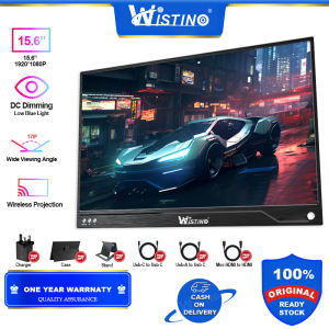 Wistino thin portable lcd hd monitor 15.6 usb type c HDMI-compatible for laptopphonexboxswitch and ps4 portable lcd gaming monitor