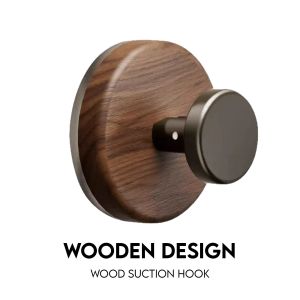 [SG STOCK] Multi Purpose Suction Hooks Hangers No Drill Screw Stickers Adhesive for Clothes Toilet Wooden Design Bedroom