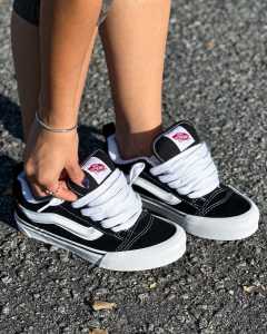SEPATU MODEL GEMUK VN KNU ANAK HITAM PUTIH BEST QUALITY PRIA WANIITA SEPATU CASUAL SHOES KANVAS