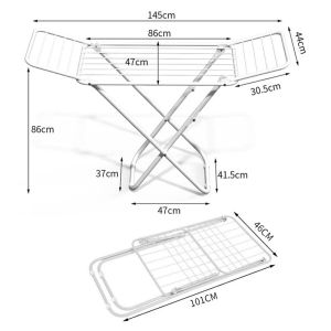 Foldable Clothes Drying Rack Thickened Folding Drying Rack Space-saving Clothes DryingRack for Balcony