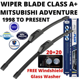 AutoFlux Wiper Blade Class A+ Mitsubishi Adventure 1998 To Present Windshield Glass Washer 20+20