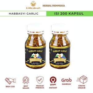 Habbatussauda Oil Plus Garlic Oil - Habbah Garmin isi 200 Kapsul - Habbatussauda BPOM  HabbasyI Garlic -  Penambah Daya Tahan Tubuh - Obat Kolestrol
