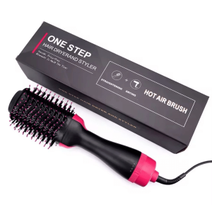 Home2U🏡 Hair Dryer Comb 3 IN 1 Hot Air Brush Hair dryer brush Hair Straightener Comb Curling Brush Negative Ion