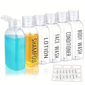 LUSIT 4/6pcs Trống rỗng Chai chiết mỹ phẩm du lịch Dung tích 100ml Có thể đổ đầy lại Thùng chứa đa năng  Nắp lật Bình đựng dầu gội Dành cho dầu gội và dầu xả