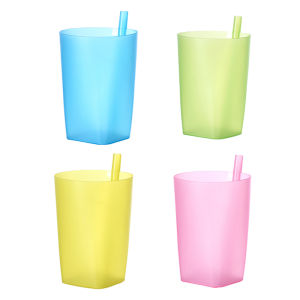 1pc Baby Kids Sip Cup With Built In Straw Infant Drinking Cup Water Bottle