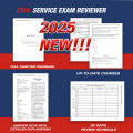 civil service reviewer 2025 edition Professional level Sub-professional level cse reviewer Course lectures + practice test questions with answer keys & explanations. 