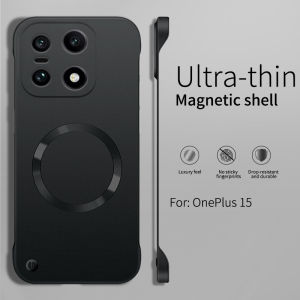 UltraThin Metallic Paint PC For Magsafe Magnetic Phone Case For OnePlus 15 13 12 T V Ace 5 3 2 Pro Wireless Charge Frosted Cover