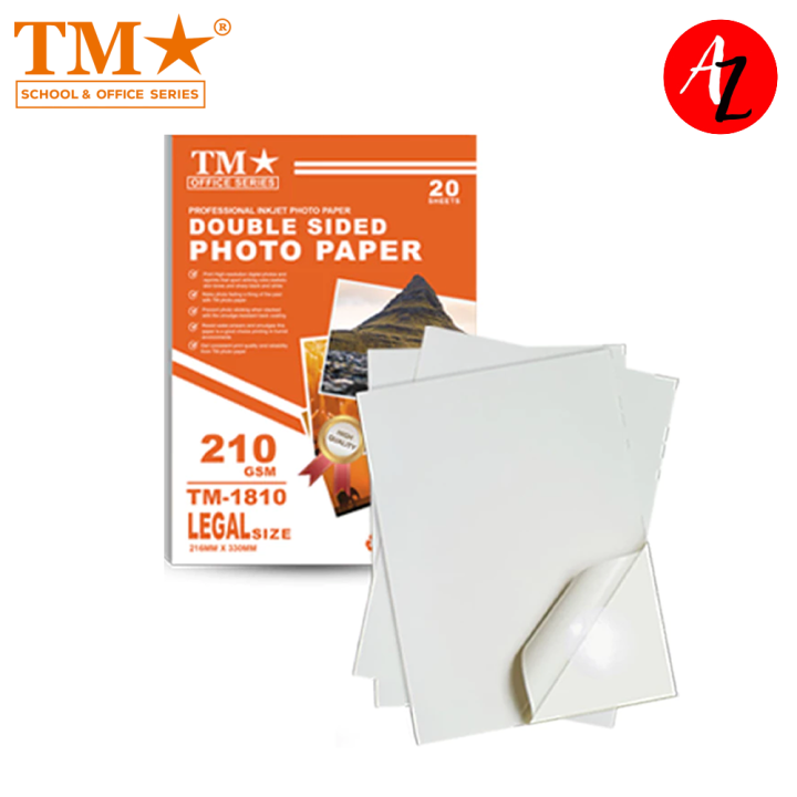 TM Professional Inkjet Double Sided Photo Paper Glossy Matte Legal Size ...