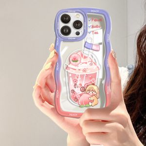 (Lokal Ready) Xinyu Casing hp OPPO A17 A17k OPPO A16 A16K A16e A57 4G A77s A16S A54S A15 A15S A12 A5S A54 A7 A95 A3S A11k A53 A33 A31 2020 A52 A92 F9 A76 A9 2020 Teh Susu Manis Casing Frame Wavy Lembut Soft Case