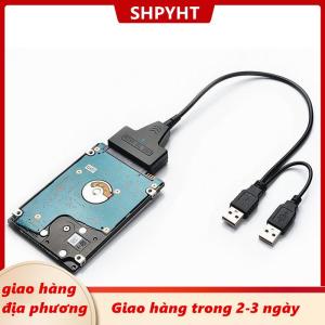 [COD] SHPYHT Giao hàng địa phương SATA cáp cho máy tính xách tay SSD 2.5 inch Máy tính để bàn HDD Bên ngoài ổ cứng USB 2.0 Adapter với cổng cung cấp điện cho OS cho Windwos