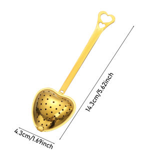 YESPERY Heart Shaped Tea Strainer Fine Mesh Filter Stainless Steel Tea Infusers Strainer Tea Maker Kitchen Accessories