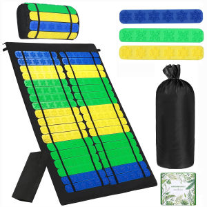 เสื่อกดจุด NEENCA เสื่อนวดตัวฝังเข็มและเซ็ตหมอนสำหรับหลังแผ่นติดเท้ามีหนามแหลมถอดออกได้42อันและปลอกรัดป้องกันบาดเจ็บหลังสำหรับเต็มรูปแบบคอหัวเท้า Relief ปวดและผ่อนคลายกล้ามเนื้อสำหรับผู้หญิงผู้ชาย