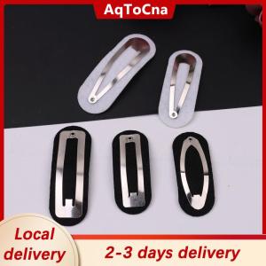 [COD] AqToCna Ship within 24 hours 100PCS Oval Non-woven Tear Drop snap clips spacers Rectangle Felt pads Patches appliques for Rectangle hairpins accessories