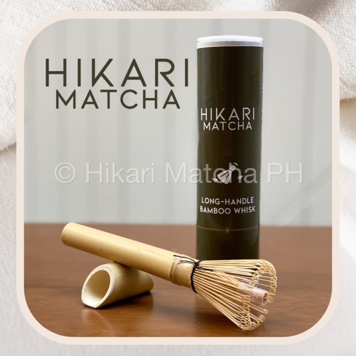 Hikari Golden Bamboo Long-Handle Matcha Whisk Traditional Japanese Chasen Matcha Stirrer Long-Handle