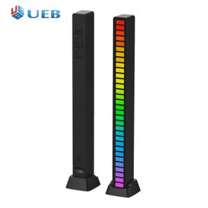 1PCS RGB Music Atmosphere Lamp Colorful Tube 32 LED Voice-Activated Ambient Light Bar Interior Decor