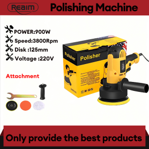 REAIM Car Polisher - 900W Heavy Duty Electric Polishing Machine with Variable Speed for Auto Buffing & Waxing
