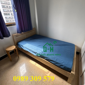 GIƯỜNG GỖ SỒI TỰ NHIÊN CAO CẤP PHÙ HỢP CHUNG CƯ CĂN HỘ