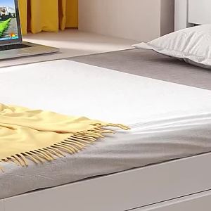Solid Wood Bed Frame with Storage Nordic Bay Window Integrated Small Bed Storage Organizer 1M Single Bed 90cm Wide Heightened Leg Childrens Bed