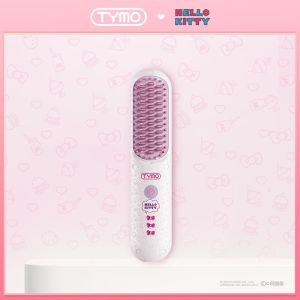 ⚡Ready to ship⚡TYMO PORTA Hair straightener Brush Hello Kitty Limited Edition Gift Wireless Portable Negative Ion Hair Care Dual-use Long-lasting Hair Straightener Styler