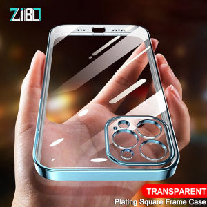 Luxury Plating Clear Phone Case For iPhone 11 12 13 14 15 Pro Max 14 15 16 Plus 16 Pro Max Shockproof Soft TPU Silicone Cover Cases High Quality Transparent Protective Casing