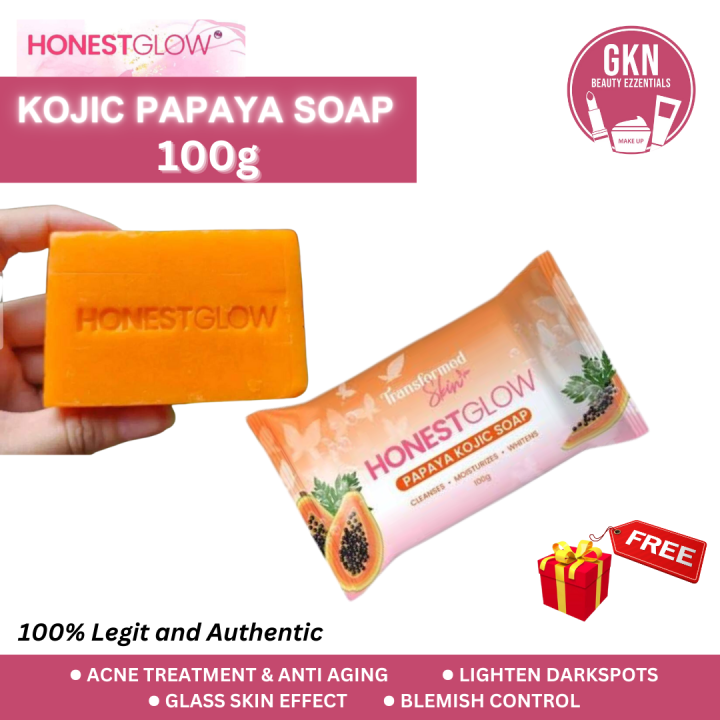 Honest Glow Kojic Papaya Soap G By Transformed Skin Moisturizes Acne Treatment Whitens