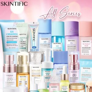 SKINTIFIC All Series 5X Ceramide Barrier Moisture Gel | Mugwort | 5% AHA BHA Exfoliating Toner | 4D Hyaluronic | Salicylic Acid Acne Spot | Low PH Cleanser | Eye Cream | 10% Niacinamide Brightening Serum