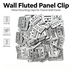 100Pcs Metal Clip for WPC Wall and Ceiling Fluted Cladding Clip Wall Fluted Panel Clip