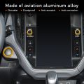 4Pcs Knob Cover for 2024 2025 Subaru Crosstrek Impreza Accessories, 2025 Forester, 2020-2025 Legacy Outback, 22-24 WRX 23-25 Ascent, Volume Tune, Start Stop Button Ring Rear Mirror Knob Cover(Gold). 