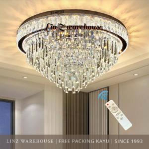 Lampu plafon MODERN CRYSTAL RING 80 CM 3 COLOUR LED ceiling lamp