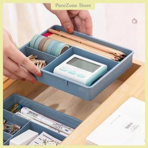 [PureZone] Desk Drawer Organizer Stackable Multi-cell Desktop Storage Bin Tray Multi-Purpose Divider Container for Household Office Home