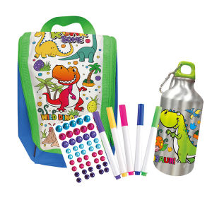 DIY doodle water bottle with bag kids graffiti make your own bottle