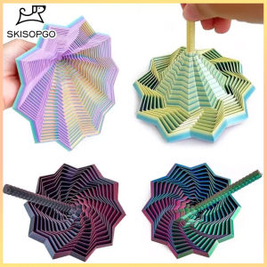 SKISOPGO 3D Printing Toy Fidget Toys Expandable Fractal Fidget Hexagon Sensory Rotating Spiral Stress Relief