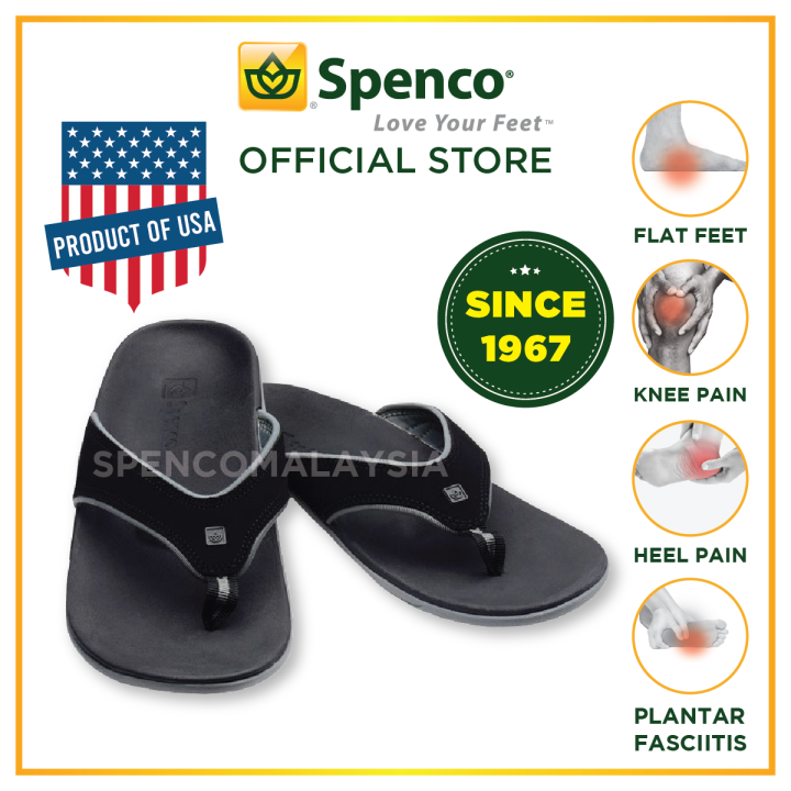 100% Original Spenco Men Yumi Carbon Pewter Orthotic Arch Support Spur  Plantar Fasciitis Flat Feet Heel Knee Back Pain Cushion Sandal Slipper  Lazada