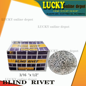 BLIND RIVET 1/8x1/2 inches / 5/32x1/2 inches / 3/16x1/2 inches / 3/16x3/4 inch / 1/8x3/4 inch ( PER BOX )