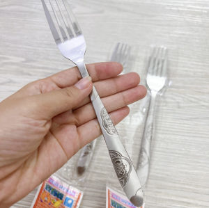 Muỗng nĩa inox ăn cơm phở soup cán họa tiết hoa văn cao cấp thép không gỉ