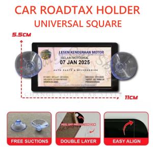 Ideally New Roadtax Holder Acrylic Color With Suction Cup 2024 Version New Size For NISMO