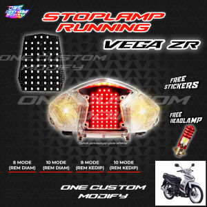 Lampu Rem LED Vega ZR 8 Dan 10 Mode Running Mode Running Auto Manual Lampu Belakang Variasi